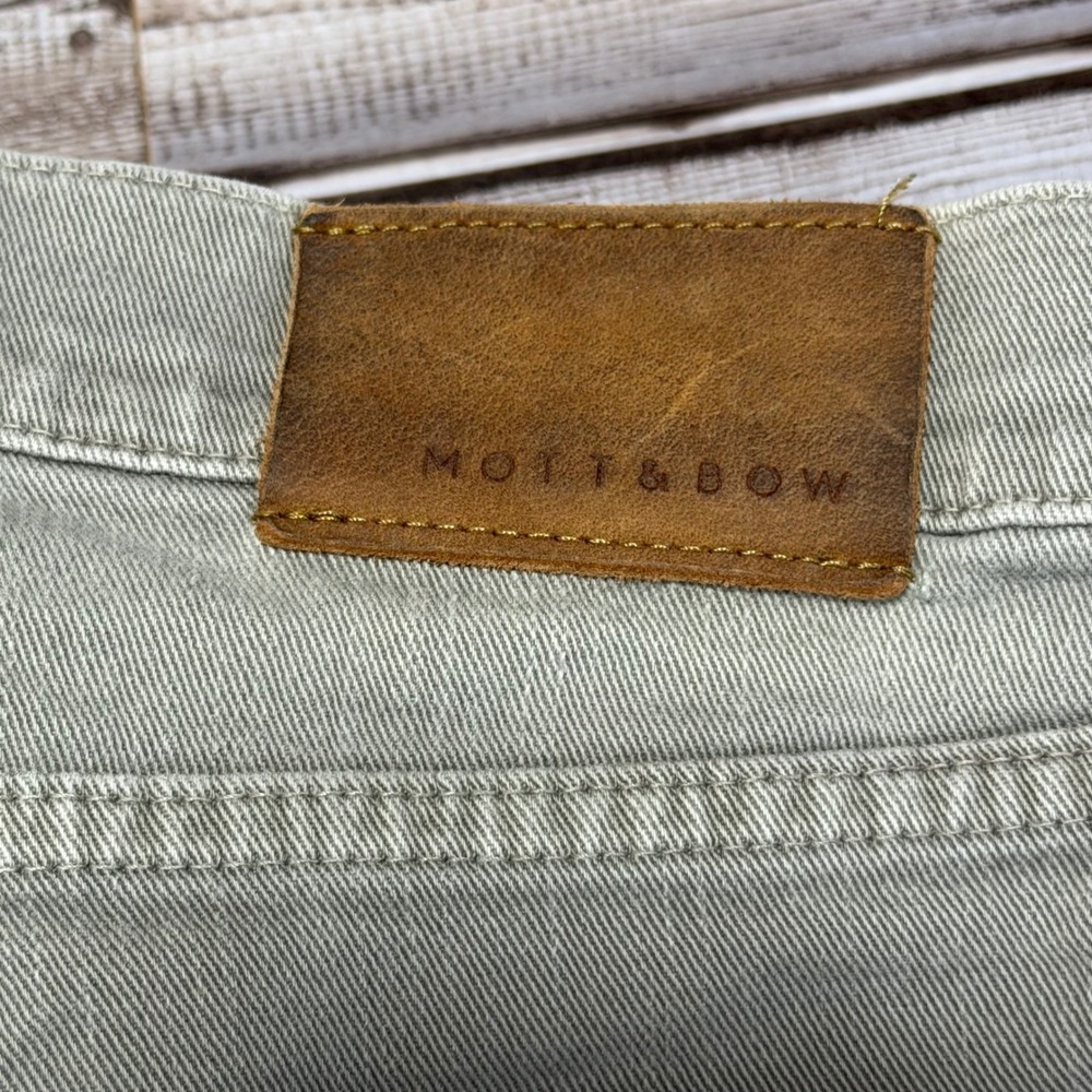 Mott & Bow Slim Mercer Jeans Mens 32x33 Gray Twill Denim 5-Pocket Pant - Picture 3 of 7